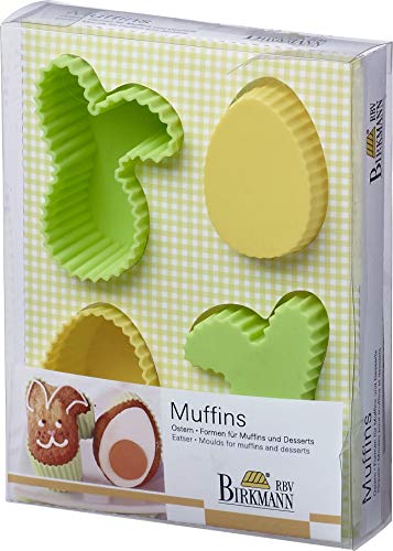 Birkmann Muffin- und Dessert-Set Ostern: Osterformen. 4 Stück, Silikon, in Geschenkverpackung