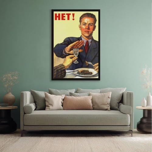 Toile Soviet Union Propaganda Het de qualité supérieure avec cadre bois - 5