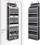 TYMENSH Organizador colgante para colgar sobre la puerta con 4 bolsillos grandes: armario, cosméticos y artículos esenciales para bebés