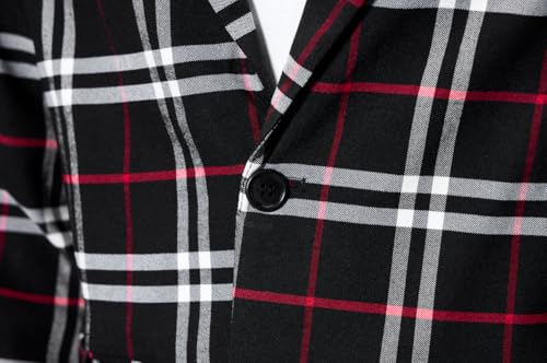 NOVOCCT Men's Plaid Slim Fit Blazer Jacket, Lightweight 2-Button Casual Sport Coat, Formal & Everyday Blazer for Men2