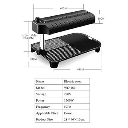 Eortzzpc Elektrogrill, Abnehmbare Grillplatten, Kontaktgrill, BBQ Barbecue, Herausnehmbar, Hochwertige, Tischgrill… – Bild 7