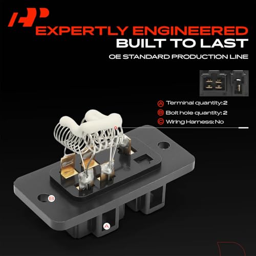 Image of A-Premium Front HVAC Blower Motor Resistor Compatible with Mazda Models | for B2200 /B2600 1987-1993, B2000 1986-1987