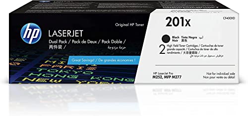HP 201X Original Toner Schwarz hohe Reichweite kompatibel mit HP Color LaserJet Pro M252 / M277 Druckerserien