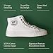 PF Flyers Center All White High Top Sneakers for Men and Women, Original Canvas Hi-Top Athletic Shoe, Unisex White Shoes