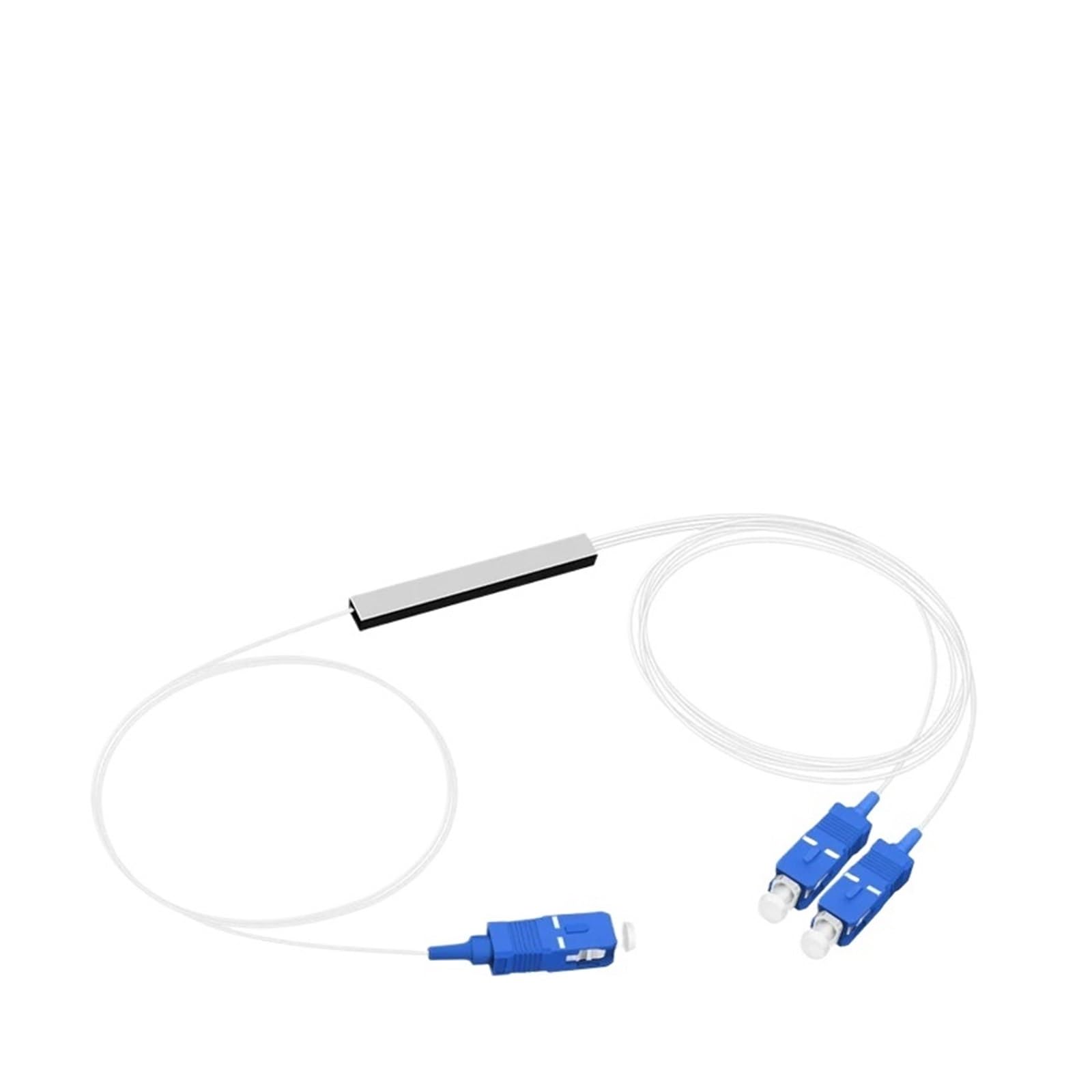 OSHZIKJII Optical Splitter SC0.9mm 1X2 Fiber Optic Splitter Optical Coupler Singlemode Simplex Steel Pipe(SC APC 5pcs)