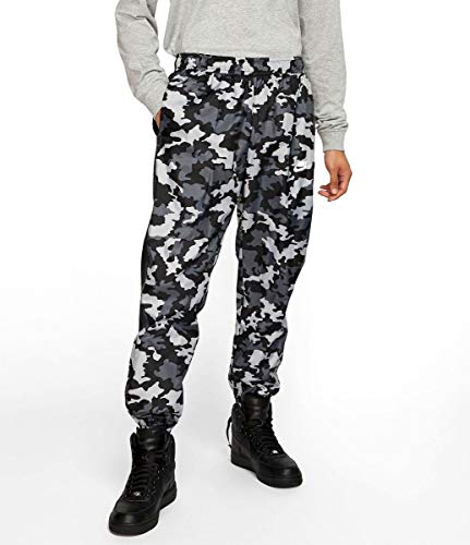 Nike Camo Woven Track Pants, Black Summit White, Large