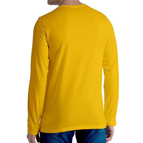 Image of Pooplu Men's Regular Fit Plain 100% Cotton V Neck Full Sleeves Multicolour Pootlu T Shirt. Casual, Trendy, Stylish Tshirts and Tees