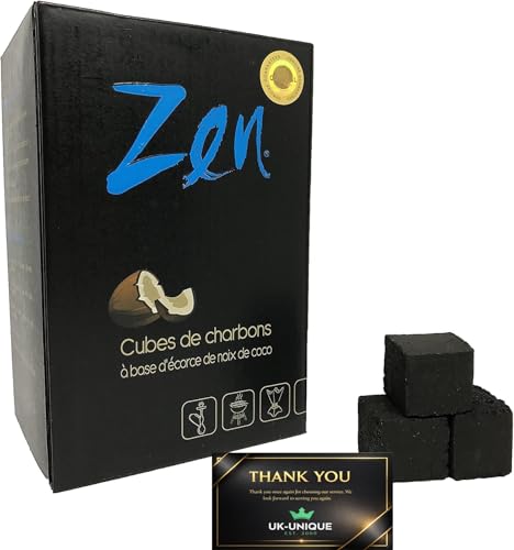 Zen Shell Coal Cubes Coconut Charcoal Cubes for Shisha | (Zen Coconut)