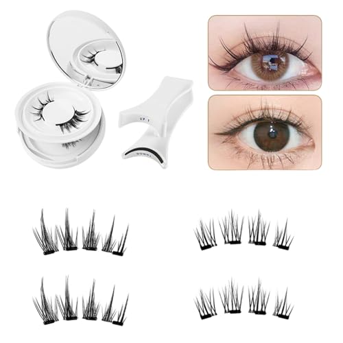 Voocye マグネットつけまつげ 磁石つけまつげ 人気 磁石まつ毛 接着剤不要 超軽量 汗止め 長持ち再利用可能 クリップ付き 収納ボックス付き 女性 初心者 携帯便利 (マグネットつけまつげD09+08)