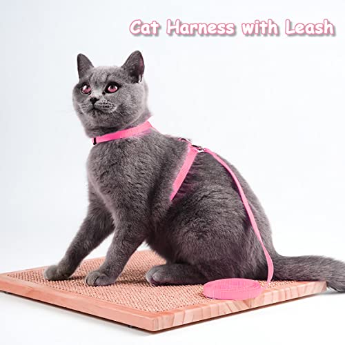 YUTOU Pack of 2 Soft Cat Harness with Lead Escape Proof Adjustable Nylon Harness Cat Lead Cat Vest with Safety Buckle Puppy Harness for Kitten Puppy Rabbit Rabbit - Image 4