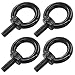 LDEXIN 4Pcs M5 Metric Lifting Eye Bolts, Stainless Steel Machinery Shoulder Lifting Eye Bolt, Black