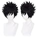 Ani·Lnc Short Black Cosplay Hair Wigs For Men
