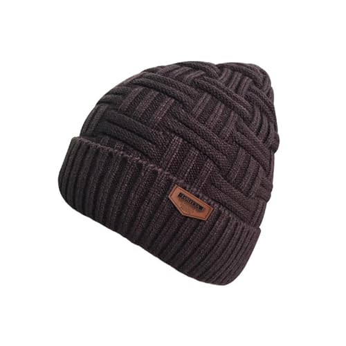 Product Image of the Loritta Winter Hat Warm Knitted Thick Baggy Slouchy Beanie Skull Cap for Men, A-Coffee with Weave, 1 Pack