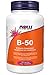 NOW Vitamin B-50 mg,100 Veg Capsules