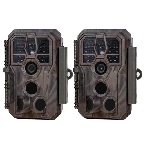 GardePro E5S Trail Camera 2 Pack, 64MP 1296p, Game Cameras with...