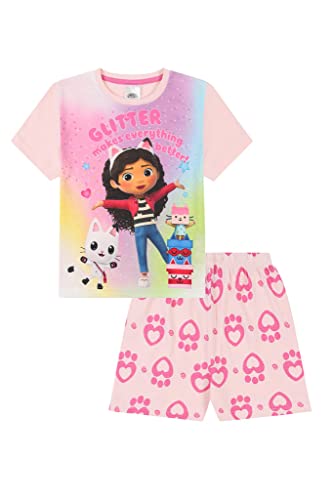 Gabby's Dollhouse Girls Glitter Makes Everything Better Short Pink Pyjama Set (4-5 Years)