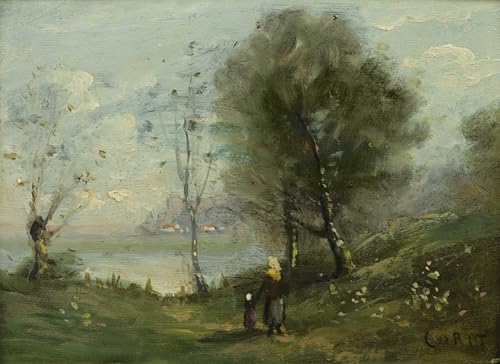 Peinture sur Toile Paysage Corot 60x90cm - Réduire le Stress dans la Chambre