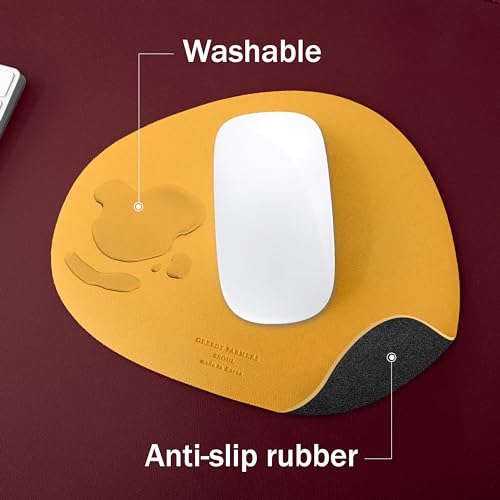 Image of GREEDY FARMERS Mouse pad, Non-Slip Washable Waterproof Computer Mouse pad (Honey Yellow)