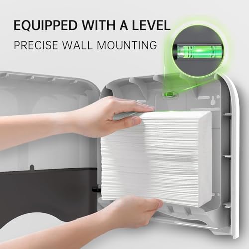 Distributeur de serviettes en papier de qualité supérieure avec fixation murale ergonomique