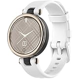 Compatible with Garmin Lily Bands for Women Men, Feminine Sport Silicone Replacement Bands Wristbands Bracelet Accessory Watch Straps for Garmin Lily Women‘s Smartwatch (White)