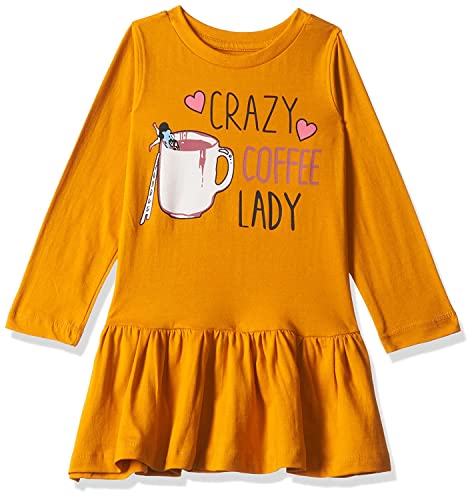 Image of T2F Girls Cotton Printed Full Sleeve Knee-Length Casual Dress