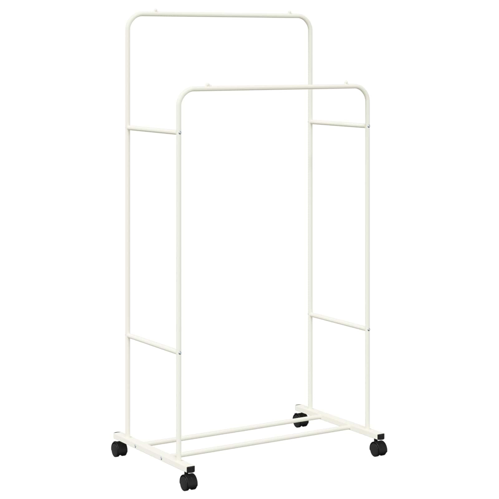 Metalowy wieszak na ubrania biały 80 x 53 x 156 cm