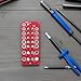 Healeved 38-Hole Screw Thread Gauge Metric Imperial, Bolt Nut Size Checker Tool for Industrial Measurement, Red Thread Size Identifier for Workshop and Maintenance