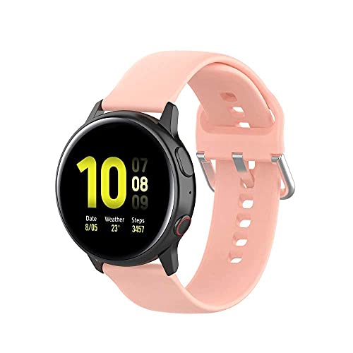 Image of Big Wings 20mm Metal Hook Silicone Straps for Noise X-Fit 1, Evolve 2, Colorfit Brio, Qube /Oxy, Realme Dizo Watch 2 / Fashion /Classic & Any Smartwatch with Lug Width of 20mm (Peach)