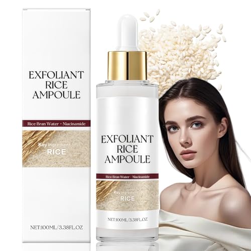 Peel Shot Glow Rice Ampoule,Facial Scrub Exfoliator,Peeling Rice Exfoliant Ampoule,Peel Shot for Face,Soft Exfoliating Face and Body Scrub,Removes Dead Skin,Hydrating Formula for All Skin Types(Rice)