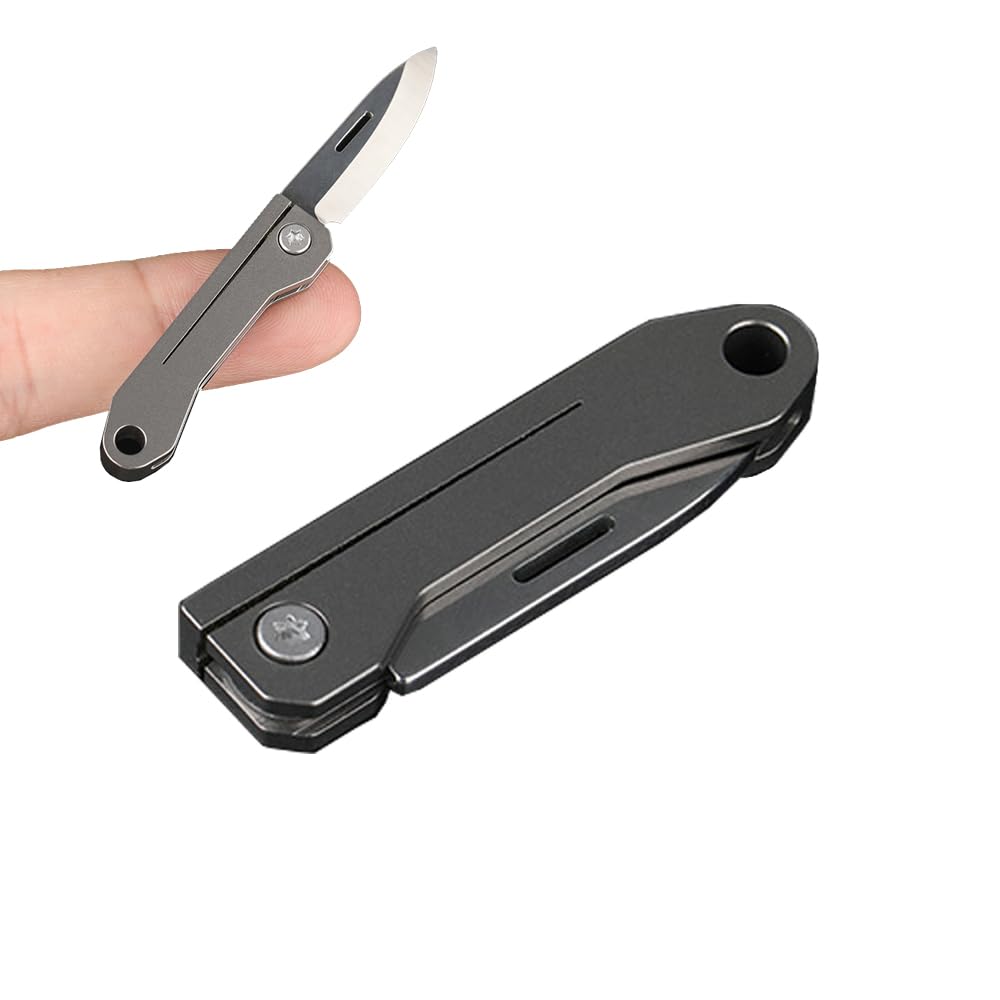 ナイフ Amazon.co.jp: チタン製 超小型ナイフ TC4チタン合金製ミニ