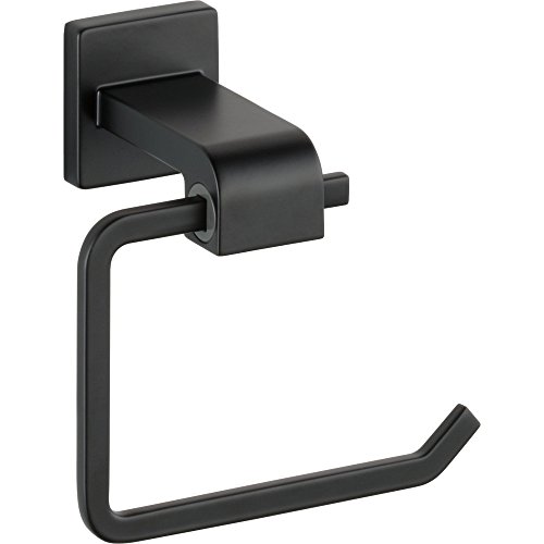 Delta Toilet Paper Holder | European Style | Matte Black | Wall Mount Single Post | Ara Bathroom Accessories