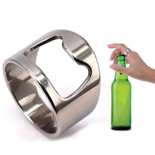 Aofocy Anillo de Acero Inoxidable abrebotellas