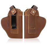HUMERPAUL Genuine Leather Gun Holster for Men/Women, Universal IWB Holsters for Concealed Carry, Pis