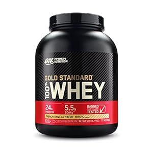 Optimum Nutrition Gold Standard 100% Whey Eiwitpoeder, French Vanilla Crème, 2,28kg, 76 Porties
