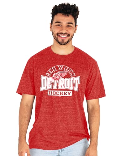 Detroit Red Wings NHL Officially Licensed Tri-Blend T-Shirt Beards, Large