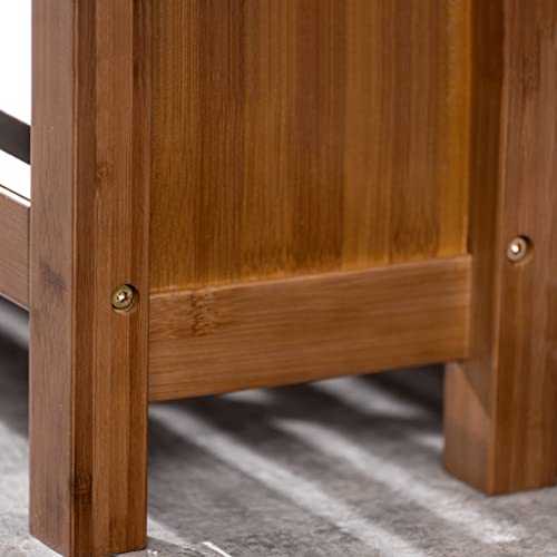 Banc à chaussures bambou pour optimiser les petits espaces et les angles de couloir - 6