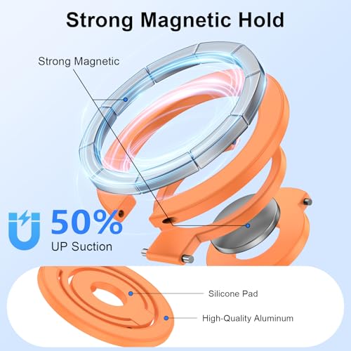 Soporte magnético de anillo para iPhone 17 con rotación de 360 grados y doble imán 5