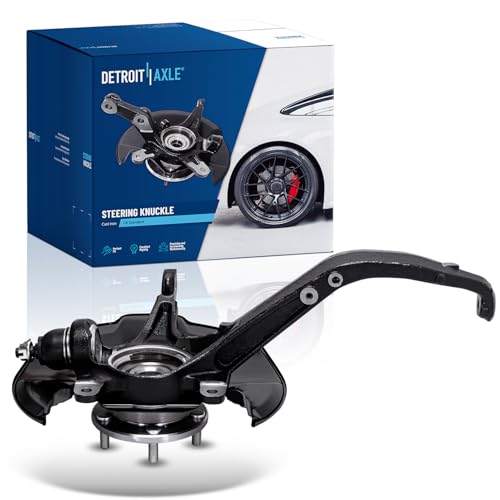 Image of Detroit Axle - Front Left Steering Knuckle for 2008-2012 Honda Accord, 2009-2014 TSX, Driver Side Steering Knuckle & Wheel Bearing Hub Replacement