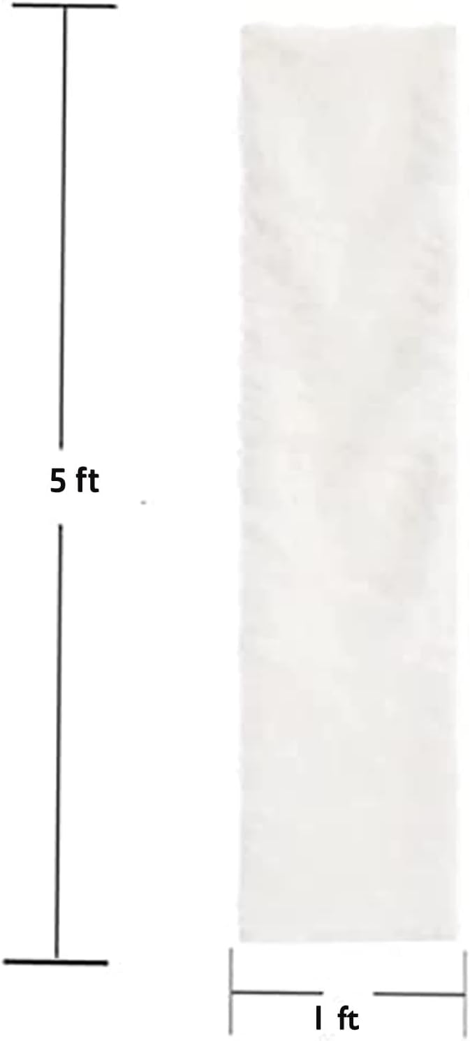 Table Runner, Thanksgiving Modern Small White Fur Table Runner for Party Birthday Christmas Friendsgiving Wedding Dinning Table, Decorative Rug Luxury Faux Fur Runner for Table (11.8x59.1inch)