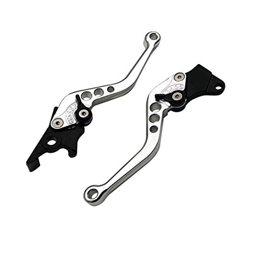 PSLER Kurzer verstellbarer Bremskupplungshebel für Yamaha NMAX 125 155 X-MAX250/X-MAX400 KYMCO 125 250 300 400 Maverick Electric Bike N1S U1 N1 M+ N-GT (Kurze Art Titan Farbe)