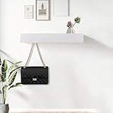 AMONENZ 43cm Wandgarderobe mit Ablage, Weiß Wandhaken Garderobe, Garderobe Wand mit 5 Verdeckten Haken und Ablagefächern, für Eingangsbereich, Wohnzimmer und Schlafzimmer