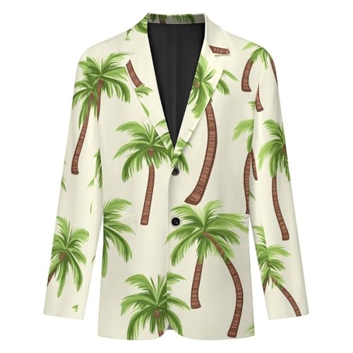 Tropic Palm Trees Mens Blazer Lightweight Sport Coat Two Button Suit Jackets4