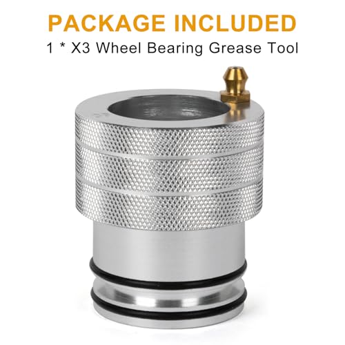 Image of PSLER 39mm Wheel Bearing Greaser for Maverick X3 2017-2024 Repl #293350109 | X3 grease tool kit with CNC aluminum and brass, double O-ring seal prevents grease leak for accurate bearing lubrication