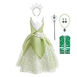 Dressy Daisy Little Girls Frog Princess Fancy Dress Up Birthday Party Halloween Costume with Accessories Size 12, Green