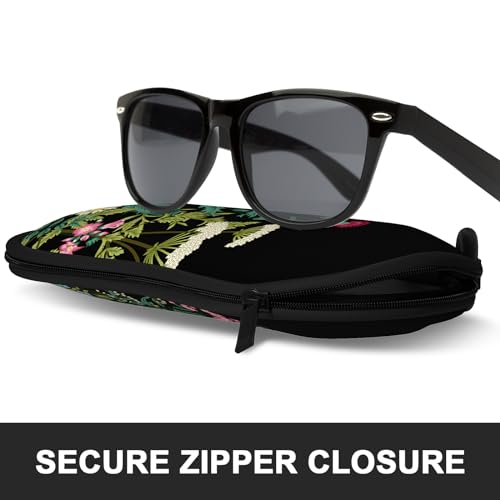 Image of Sunglasses Soft Case, Ultra Light Portable Neoprene Zipper Glasses Case for Men Women