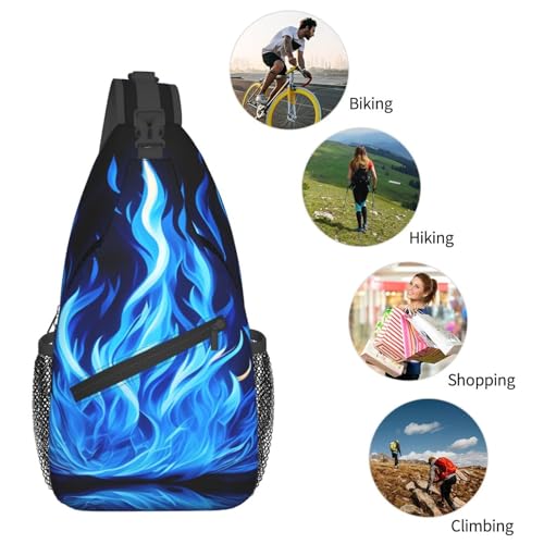 Mochila cruzada MyPiky con estampado Indigo Flame miniatura 6