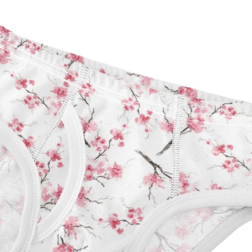 Boys' Exclusive Briefs Toddler Underwear 95% Combed Cotton Boxerbriefs 2T Cherry Blossom Pattern 554