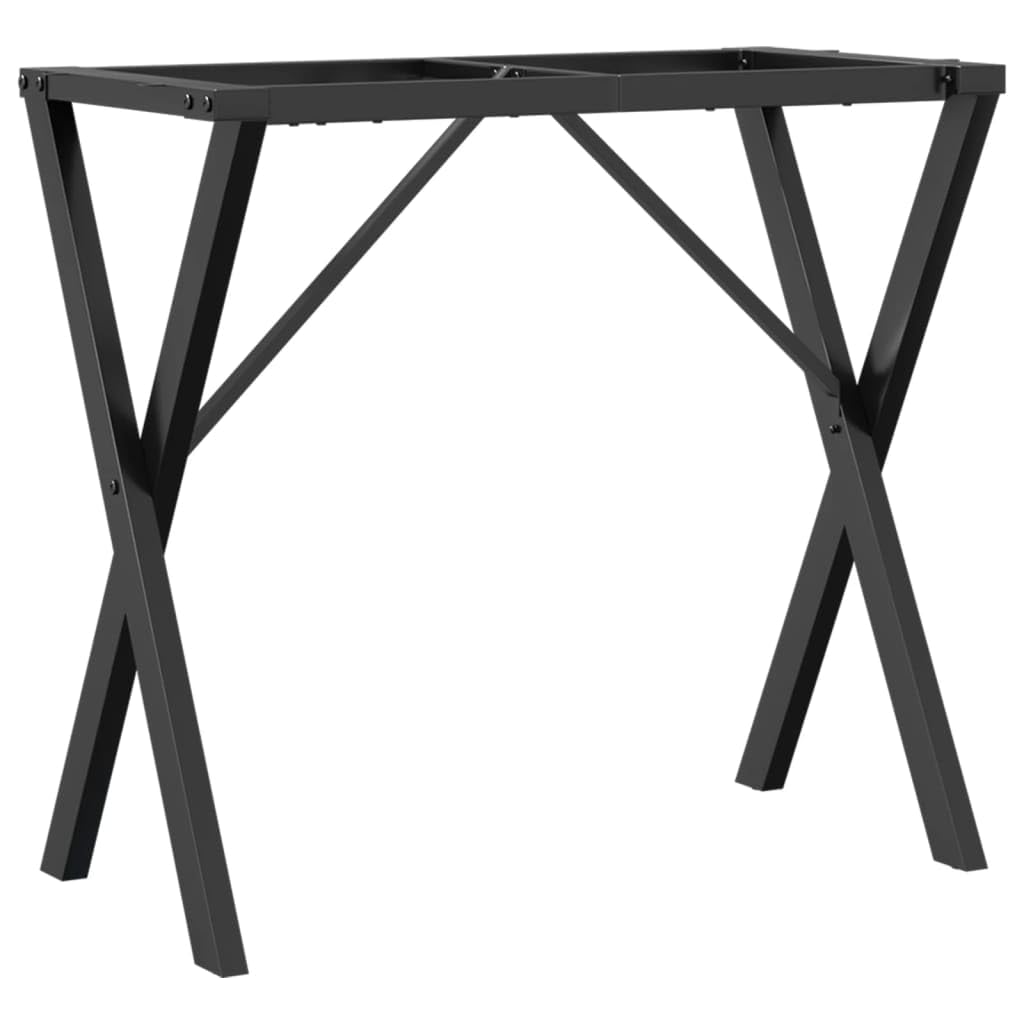 vidaXL Patas de Mesa de Comedor Estructura X Acero 80x40x73 cm, Pata de Mesa Auxiliar, Pata de mesita Auxiliar, Pata de Mesa de Metal