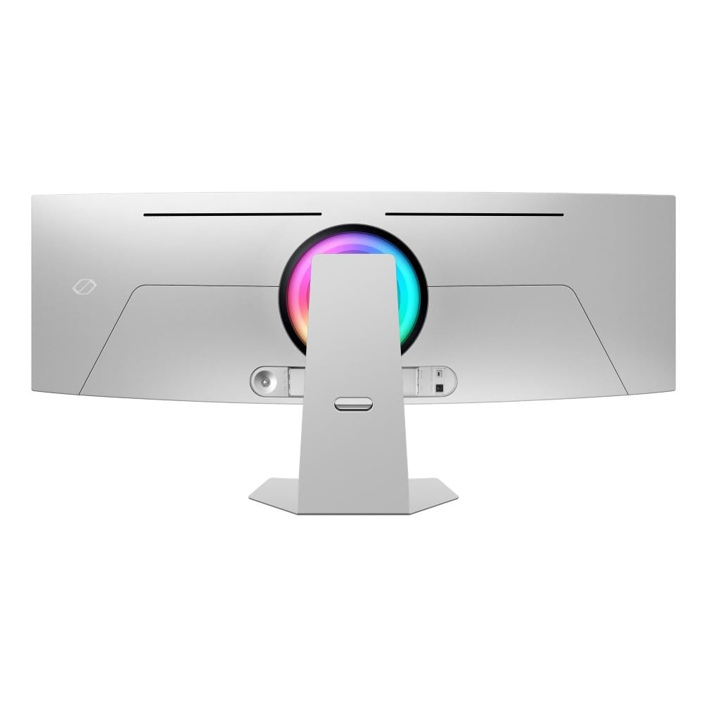 Samsung Monitor Gaming Odyssey OLED G9 (S49CG950), Curvo (1800R), 49'', 5120x1440 (DQHD), Smart Hub, 32:9, HDR10+, QD-OLED, 240Hz, 0,03ms (GtG), Compatibilità G-Sync, Micro HDMI, USB 3.0, DP, Casse