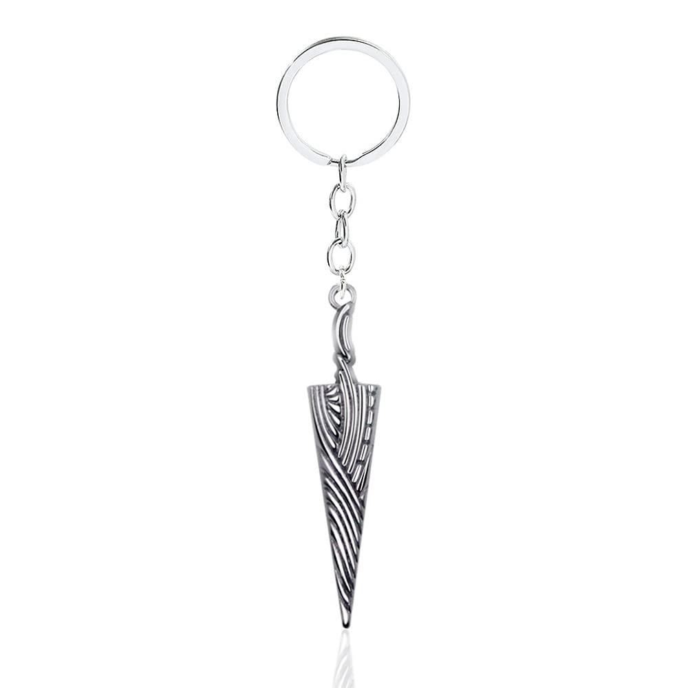 JUSONGKWCP 2 Pcs Hollow Knights Nail Keychain Necklace Game Pure Nail Accessories Metal Pendant Jewellery (keychain)